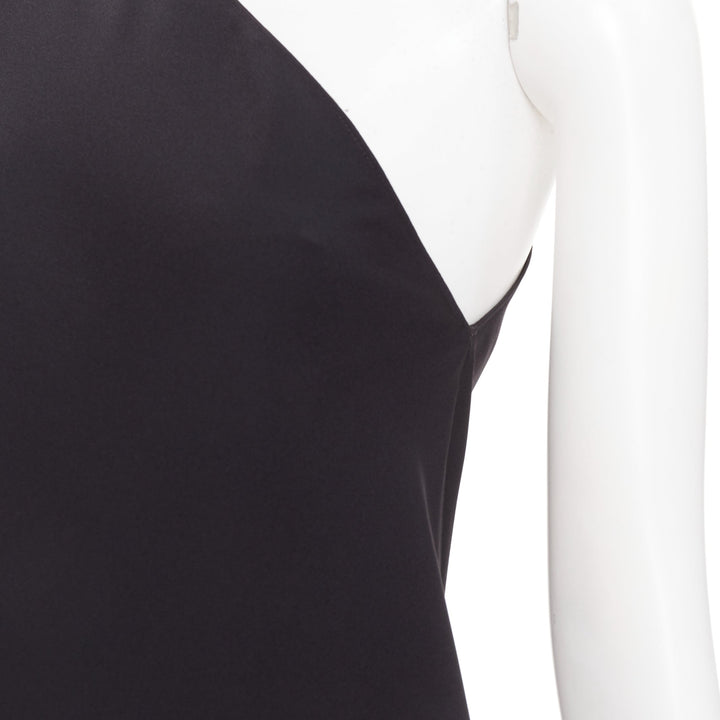 ALEXANDRE VAUTHIER COUTURE SS2025 Runway black asymmetric shoulder top FR36 XXS