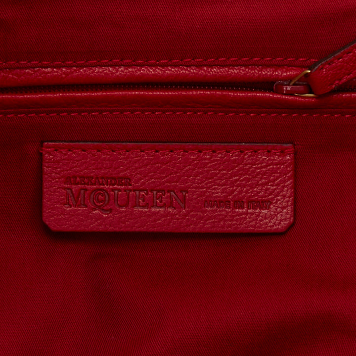 ALEXANDER MCQUEEN De Manta Angels Demons Grinling Gibbons red gold jacquard bag