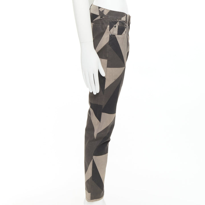 RICK OWENS DRKSHDW 2013 Vintage Island Geometric Detroit camo polygon pants 29"