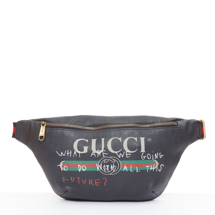 GUCCI Alessandro Michele 2017 Coco Capitan  graffiti print crossbody belt bag