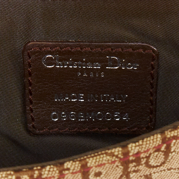 rare CHRISTIAN DIOR John Galliano 2004 Rasta Trotter monogram saddle belt bag