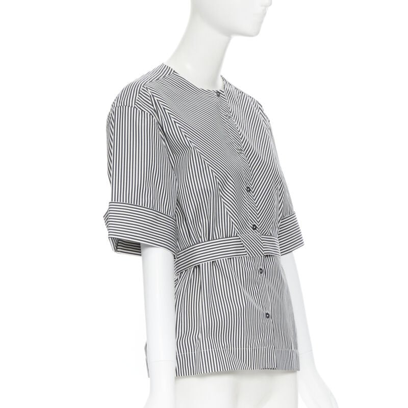 Female mannequin wearing Palmer Harding Navy Cotton Women Top in Size UK6 | Available at JHROP