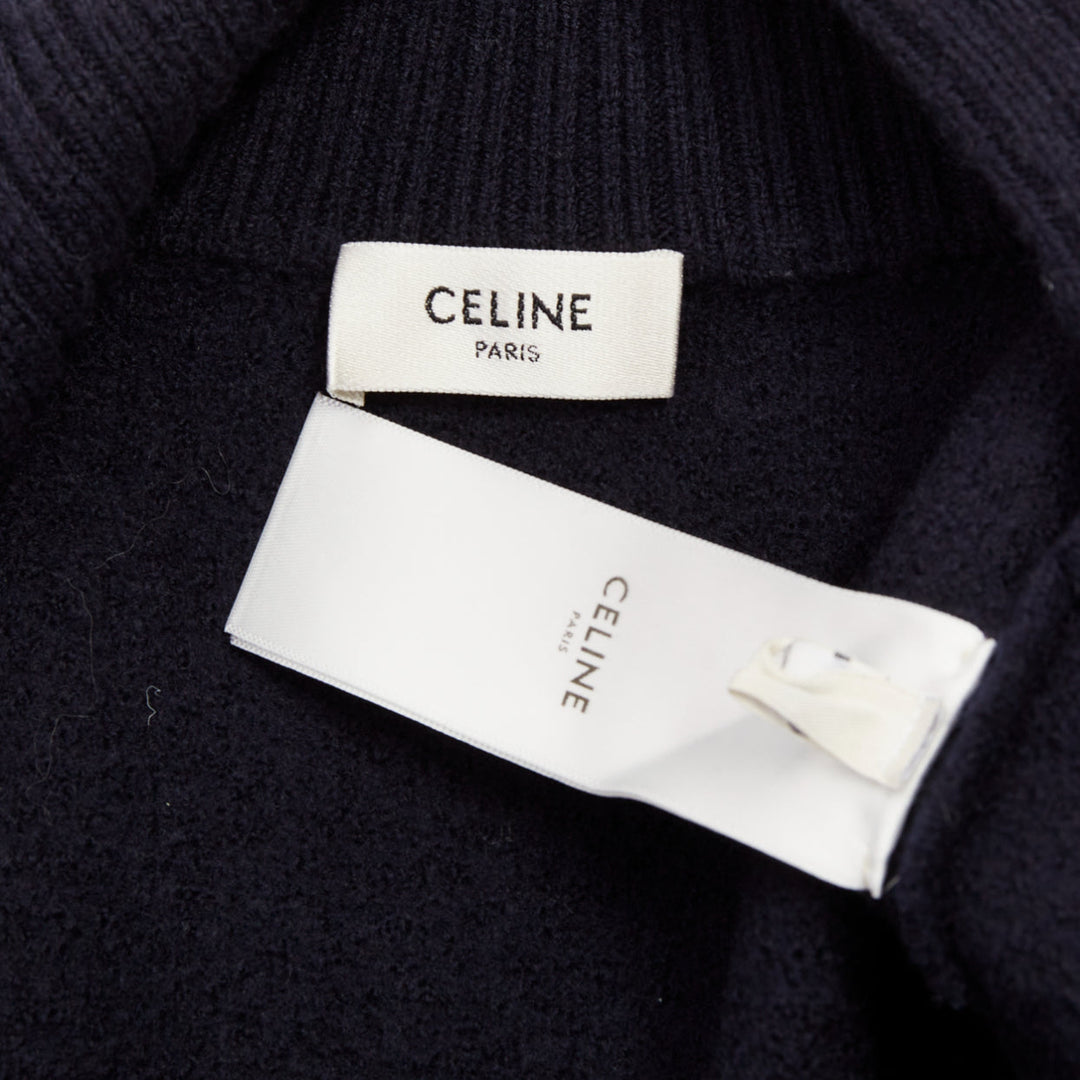 CELINE Cropp Military Vareuse wool gold trim Triomphe sailor collar pullover M