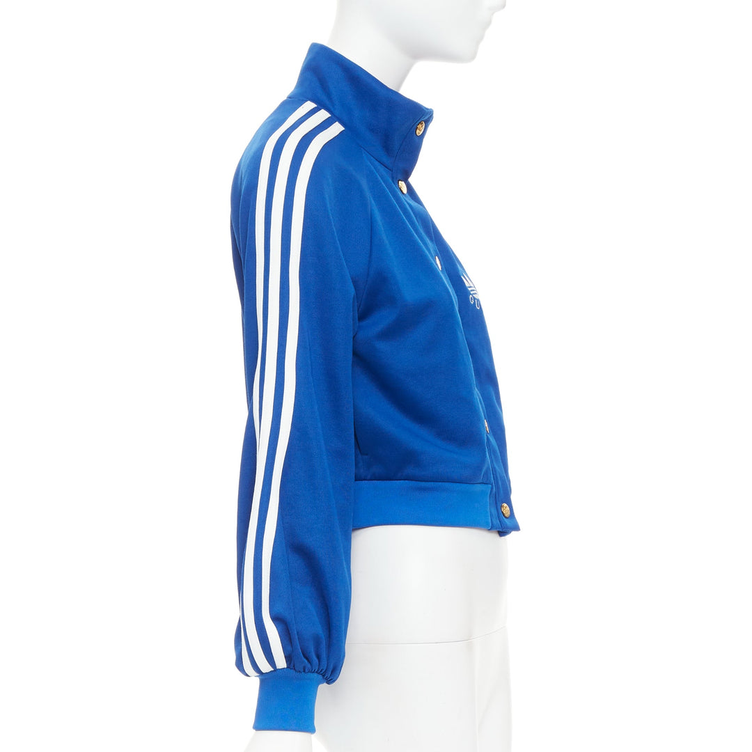 GUCCI Adidas 2022 Trefoil blue embroidery web trim logo track jacket XS