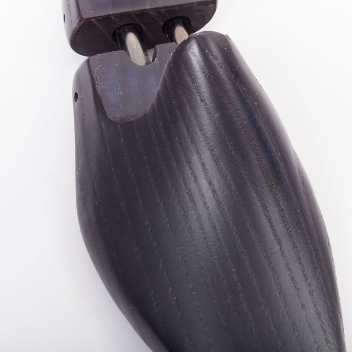 BERLUTI dark blue wooden carved logo shoe tree shape holder UK7 EU41