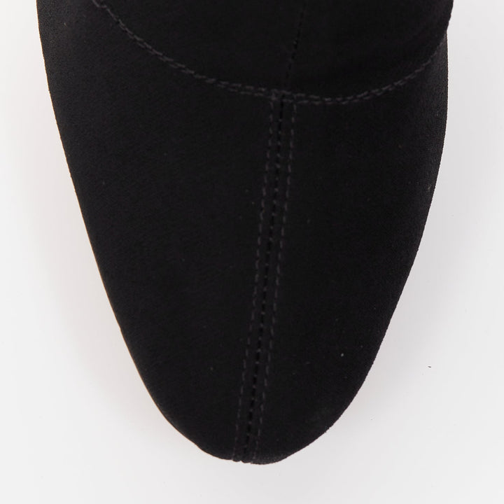 ALEXANDRE VAUTHIER COUTURE black tank jumpsuit pantashoes heel boots EU40