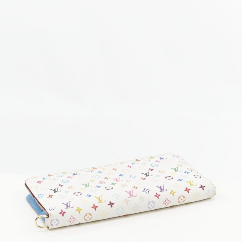 LOUIS VUITTON 2003 Takashi Murakami white multicolour monogram Ansoritto wallet