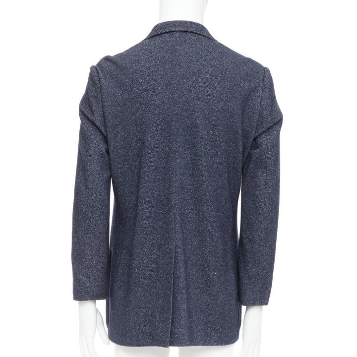 LORO PIANA navy cashmere linen unstructured sport coat blazer IT52 XL