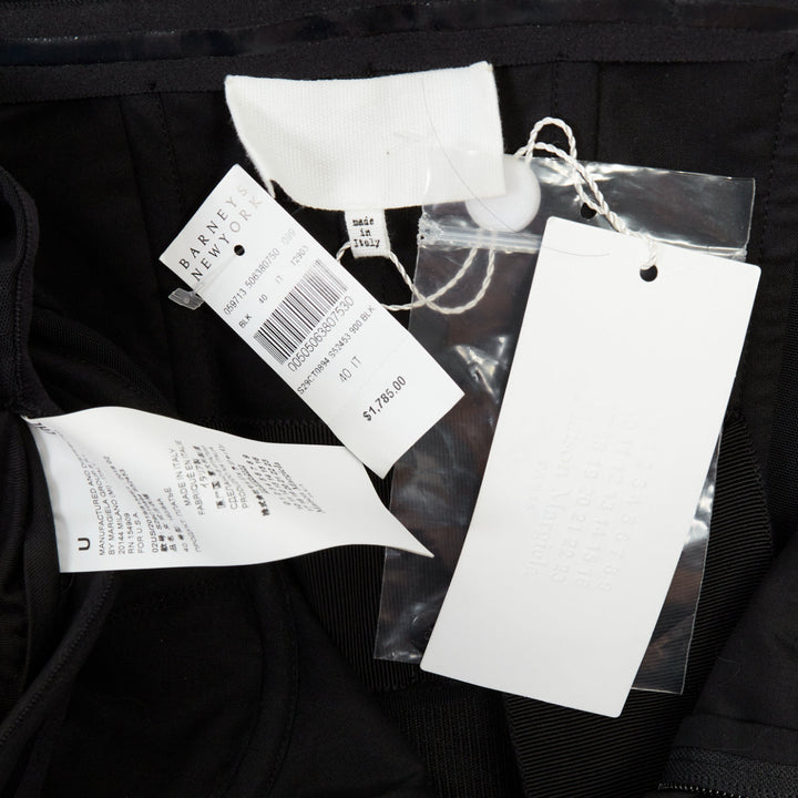 MAISON MARGIELA 2019 black deconstructed bustier strapless dress IT40 S