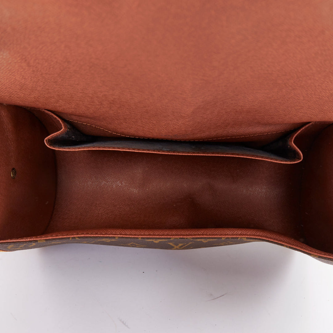 LOUIS VUITTON Marne brown LV monogram honey leather duffle crossbody bag