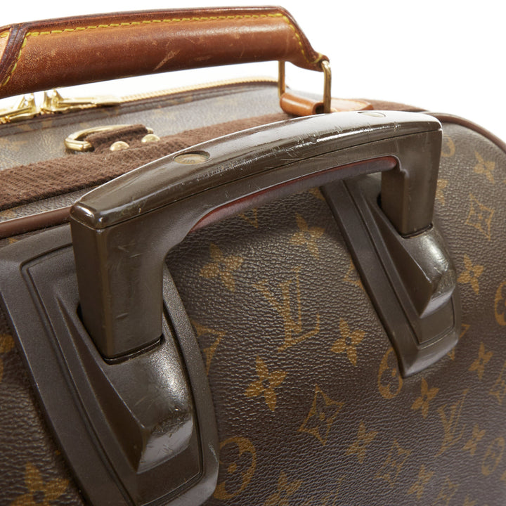 LOUIS VUITTON Vintage P√©gase 55 brown monogram canvas rolling carry on luggage