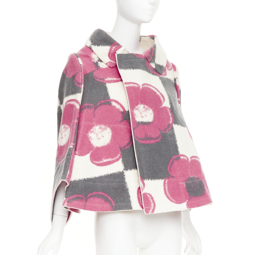 COMME DES GARCONS 2012 Runway 2D Flat Packed Paper Dolls floral checkered coat S