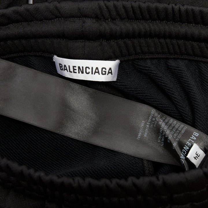 BALENCIAGA 2021 Demna high waist side zip flare knit jogger pants FR34 XS