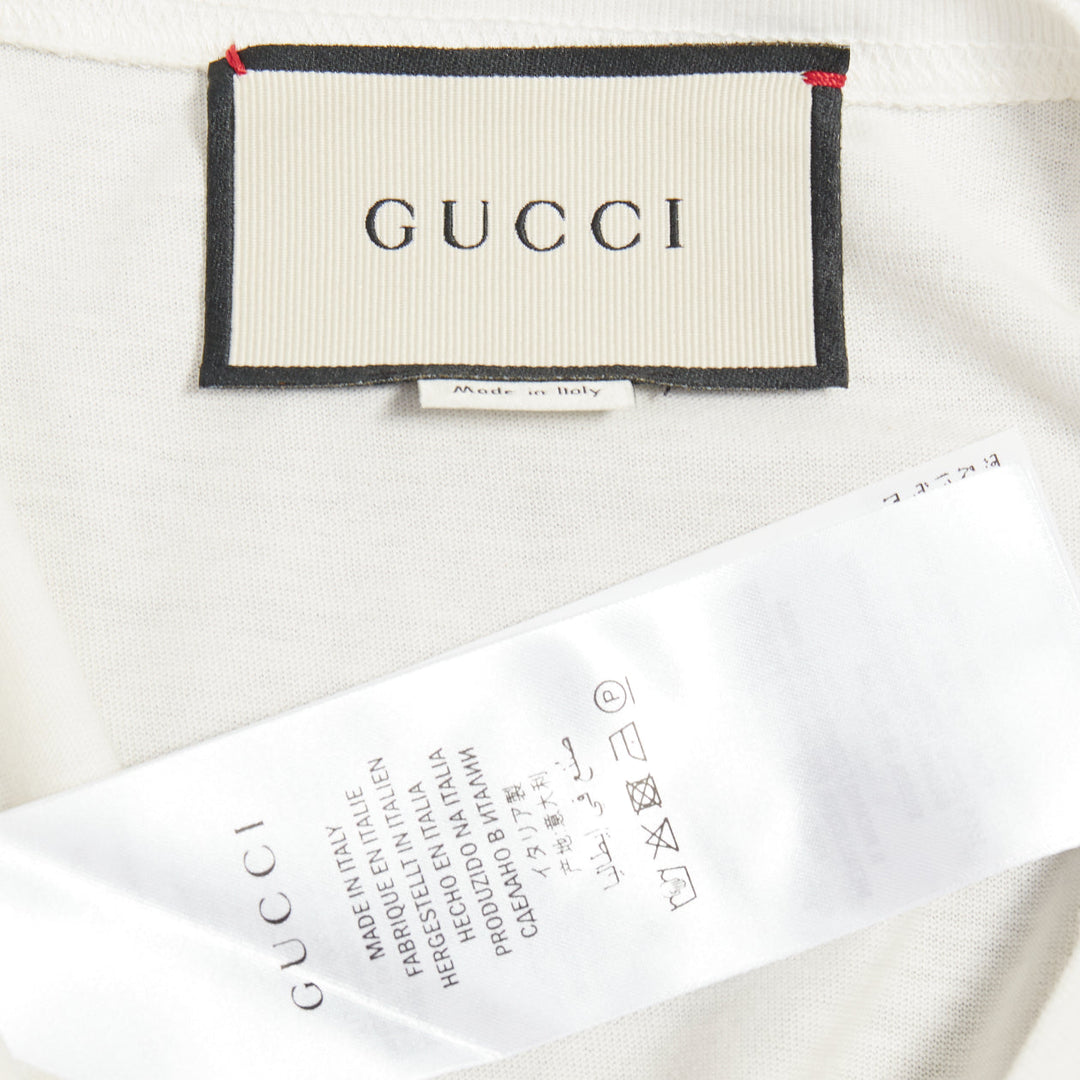 GUCCI Mystic Cat Sequin embroidered GG logo oversized tshirt XS