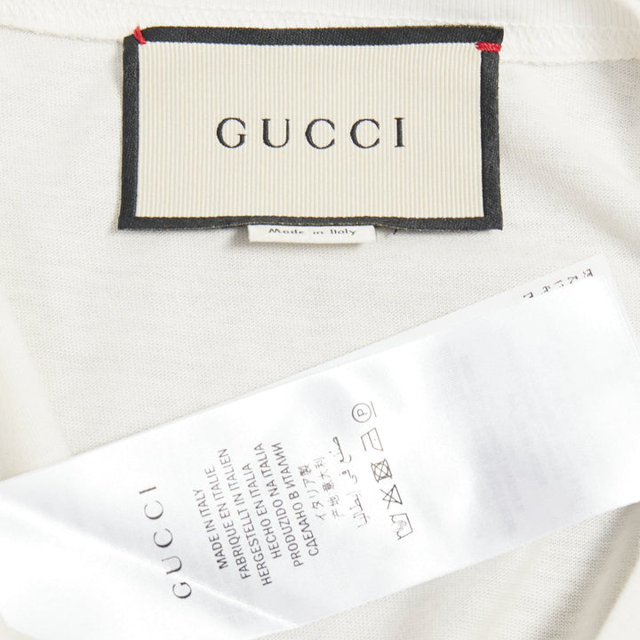 GUCCI Mystic Cat Sequin embroidered GG logo oversized tshirt XS