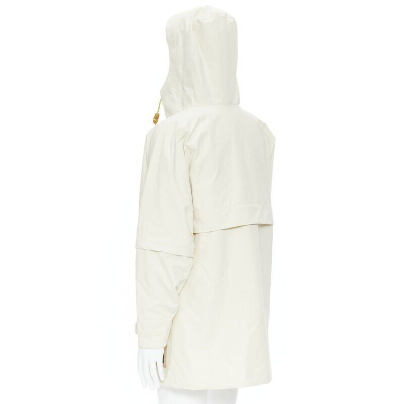 GUCCI NORTH FACE light beige nylon windbreaker anorak pullover jacket S