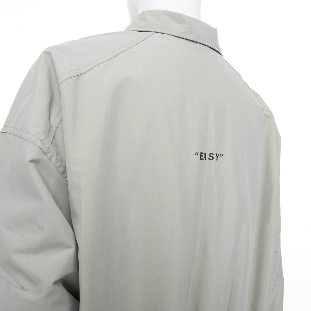 SPECIAL GUEST Easy Wide Anorak Jacket 3L gray waterproof zip utility pullover L