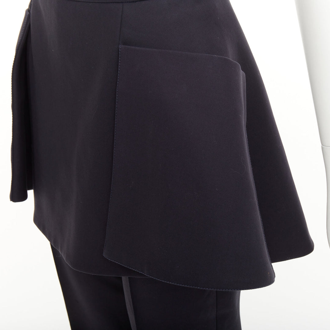 CHRISTIAN DIOR 2017 Runway detachable peplum skirt straight leg trousers FR38 M