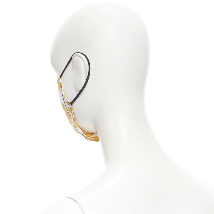 VERSACE Gianni Signature gold Medusa Baroque 100% silk face mask