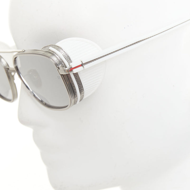 LINDA FARROW 2026 Baret Explorer LFL1631 white gold titanium shield sunglasses