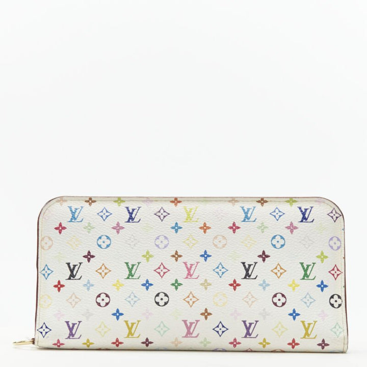 LOUIS VUITTON 2003 Takashi Murakami white multicolour monogram Ansoritto wallet