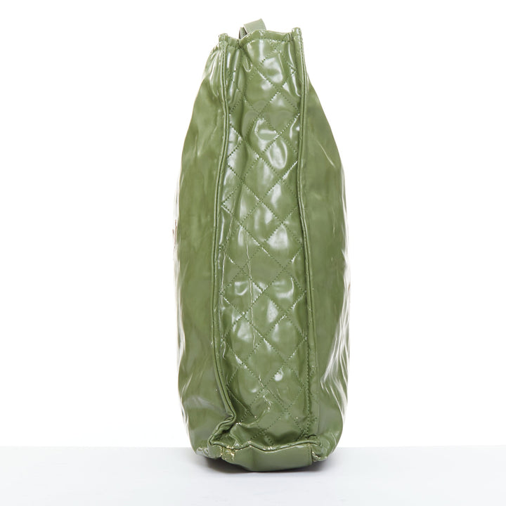 CHANEL 2011 Harrods Limited Edition Cabas green PVC North South Shopper bag