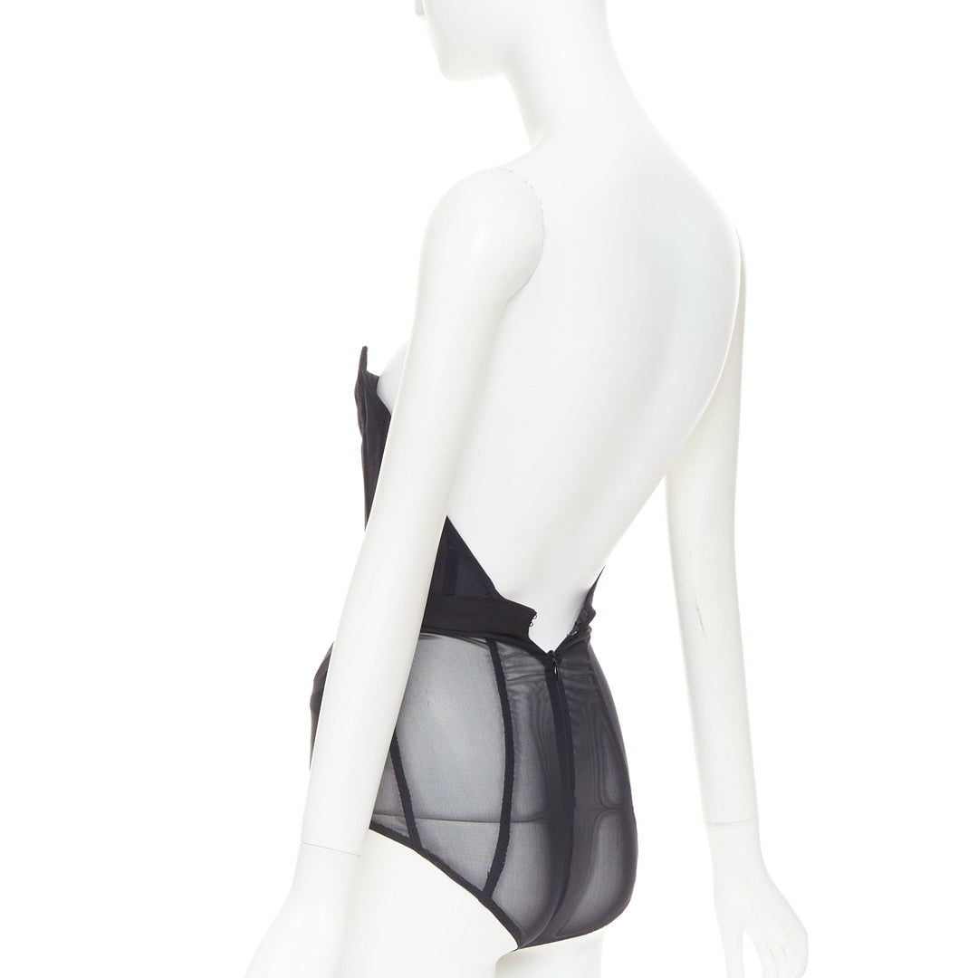 ALEXANDRE VAUTHIER angular bustline padded hip boned corset bodysuit