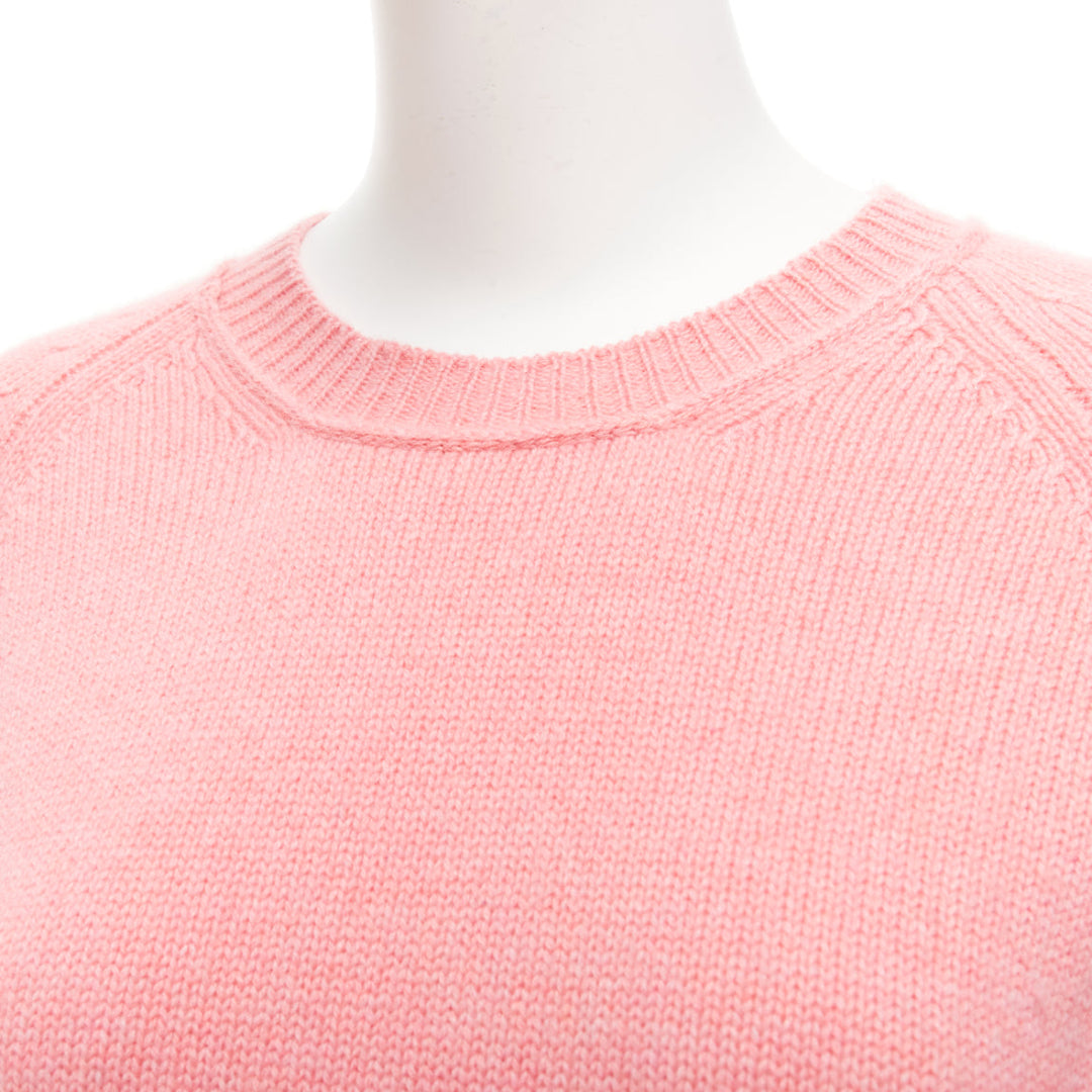 ALEXANDRA GOLOVANOFF Tricot Parisiens 100% cashmere pink long sleeve sweater L
