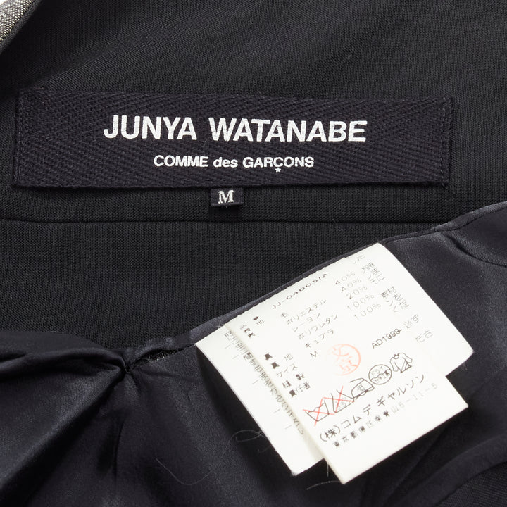 rare JUNYA WATANABE 1999 grey floral lace jacquard transformable jacket M