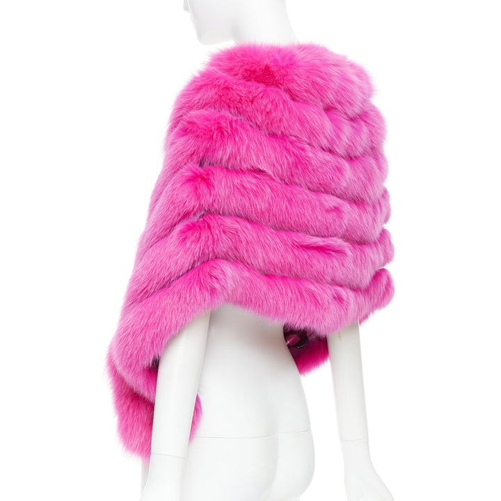 rare CHRISTIAN DIOR John Galliano 2005 Vintage pink fur leopard silk panel shawl