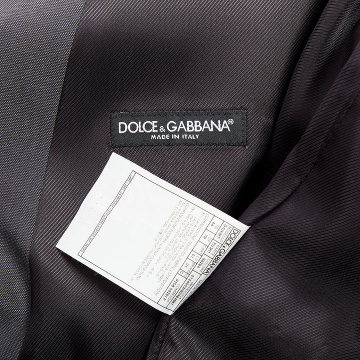 DOLCE GABBANA Martini grey wool silk single breast full canvas 3 pc suit IT44 XS