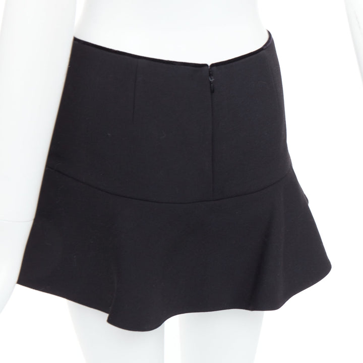 RED VALENTINO black ruffle hem skort shortsIT38 XS