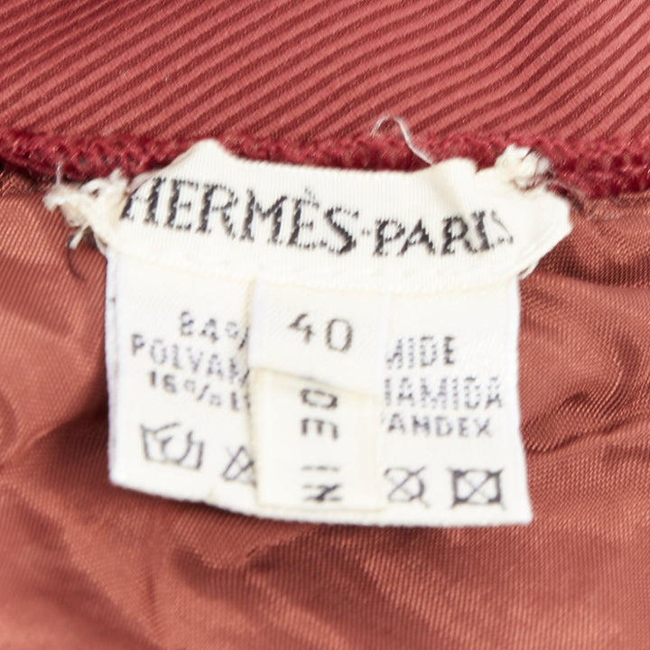 HERMES VINTAGE Martin Margiela dar orange twill jersey one-piece bodysuit FR40 L