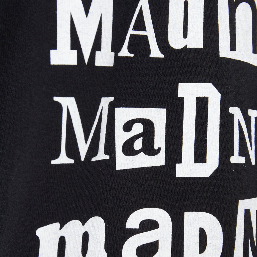 SACAI 2017 black cotton white Madness patch silver side zip tshirt JP2 M