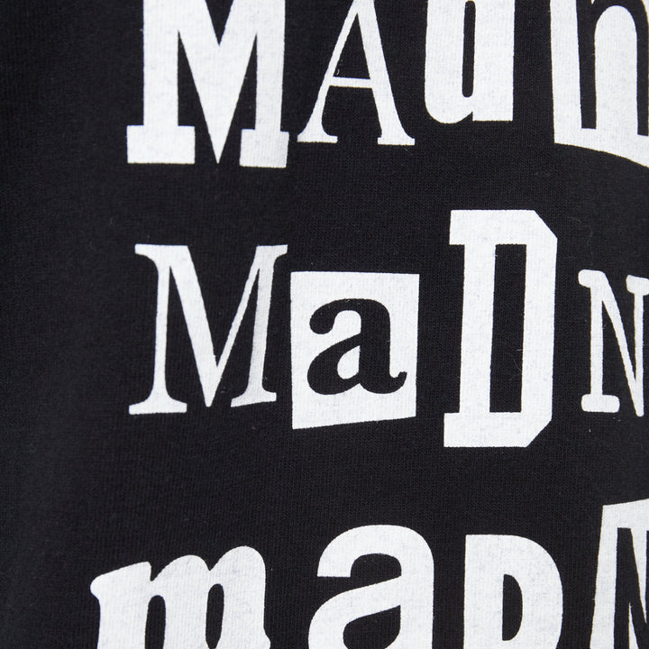 SACAI 2017 black cotton white Madness patch silver side zip tshirt JP2 M