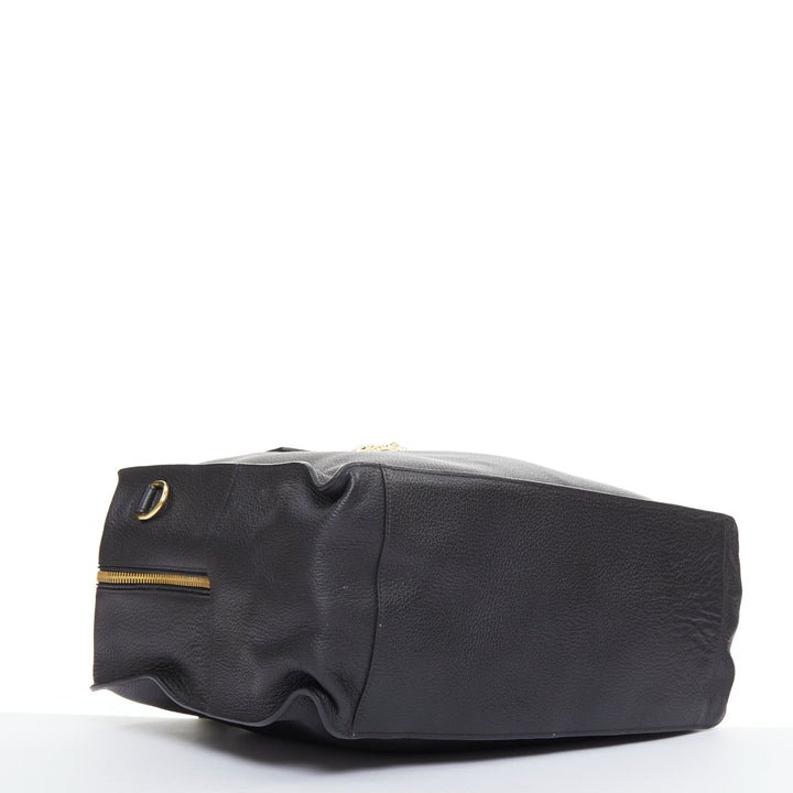VERSACE Medusa Palazzo black calfskin gold emblem laptop briefcase bag