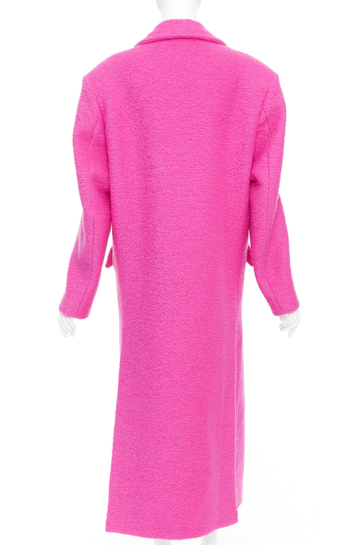 VALENTINO 2022 Runway PPInk hot pink wool blend long coat IT44 L