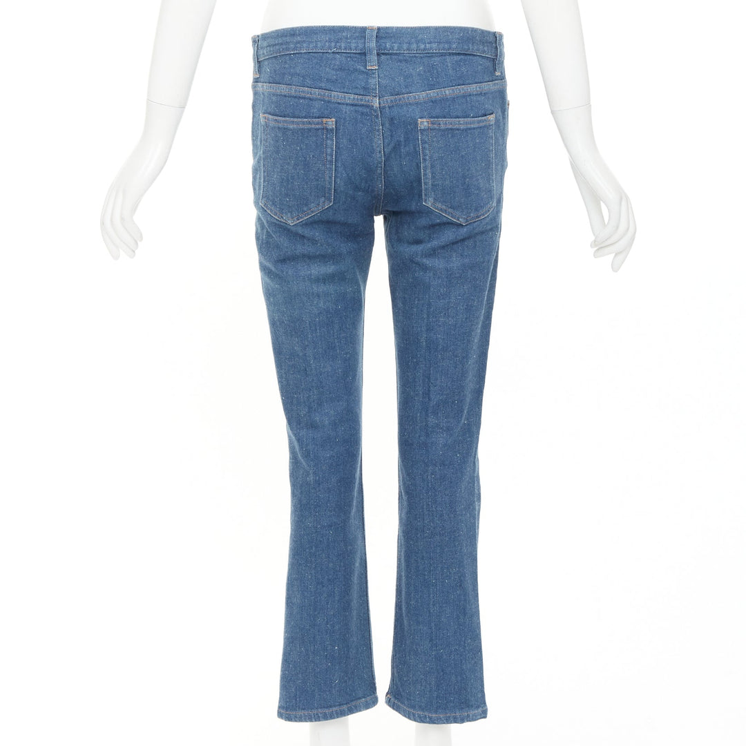 OLD CELINE 2011 Phoebe Philo  Triomphe button mid waist cropped leg jeans FR38 M