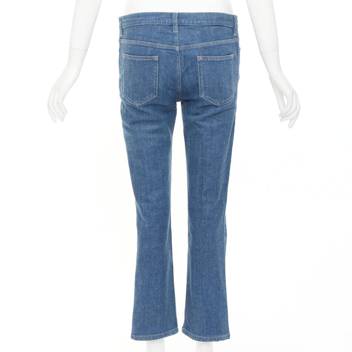 OLD CELINE 2011 Phoebe Philo  Triomphe button mid waist cropped leg jeans FR38 M
