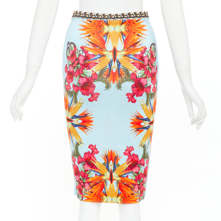 GIVENCHY Riccardo Tisci 2012 Birds of Paradise boucle tweed pencil skirt