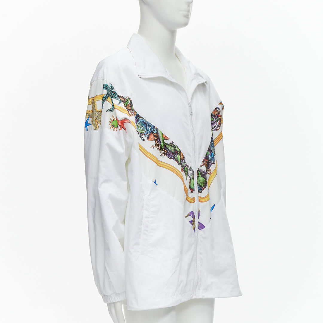 VERSACE 2021 Tresor De La Mer Runway white starfish track jacket IT54 2XL