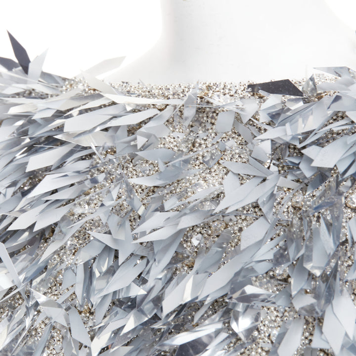 rare ALEXANDRE VAUTHIER COUTURE AW2023 Runway Lesage bead feather pailette dress