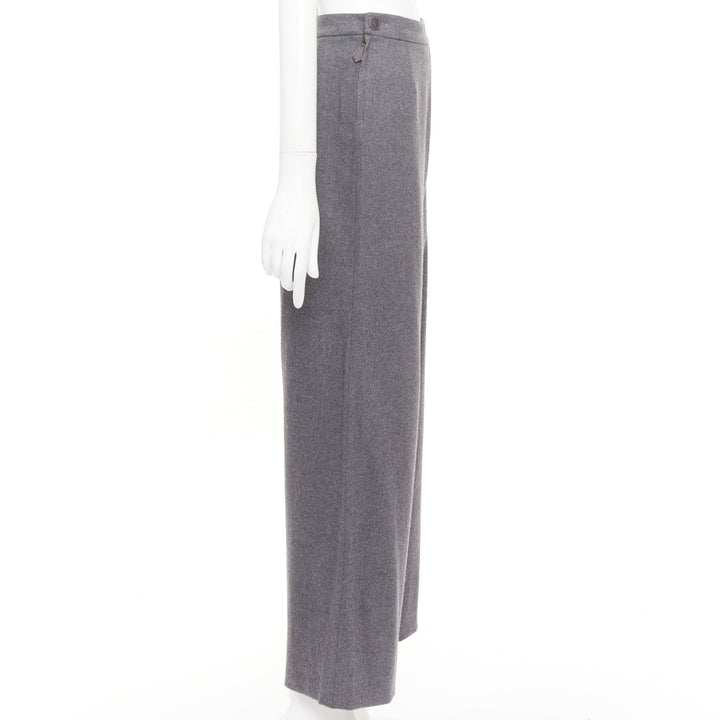 HERMES Martin Margiela Vintage grey cashmere wool high waisted pants FR36 S
