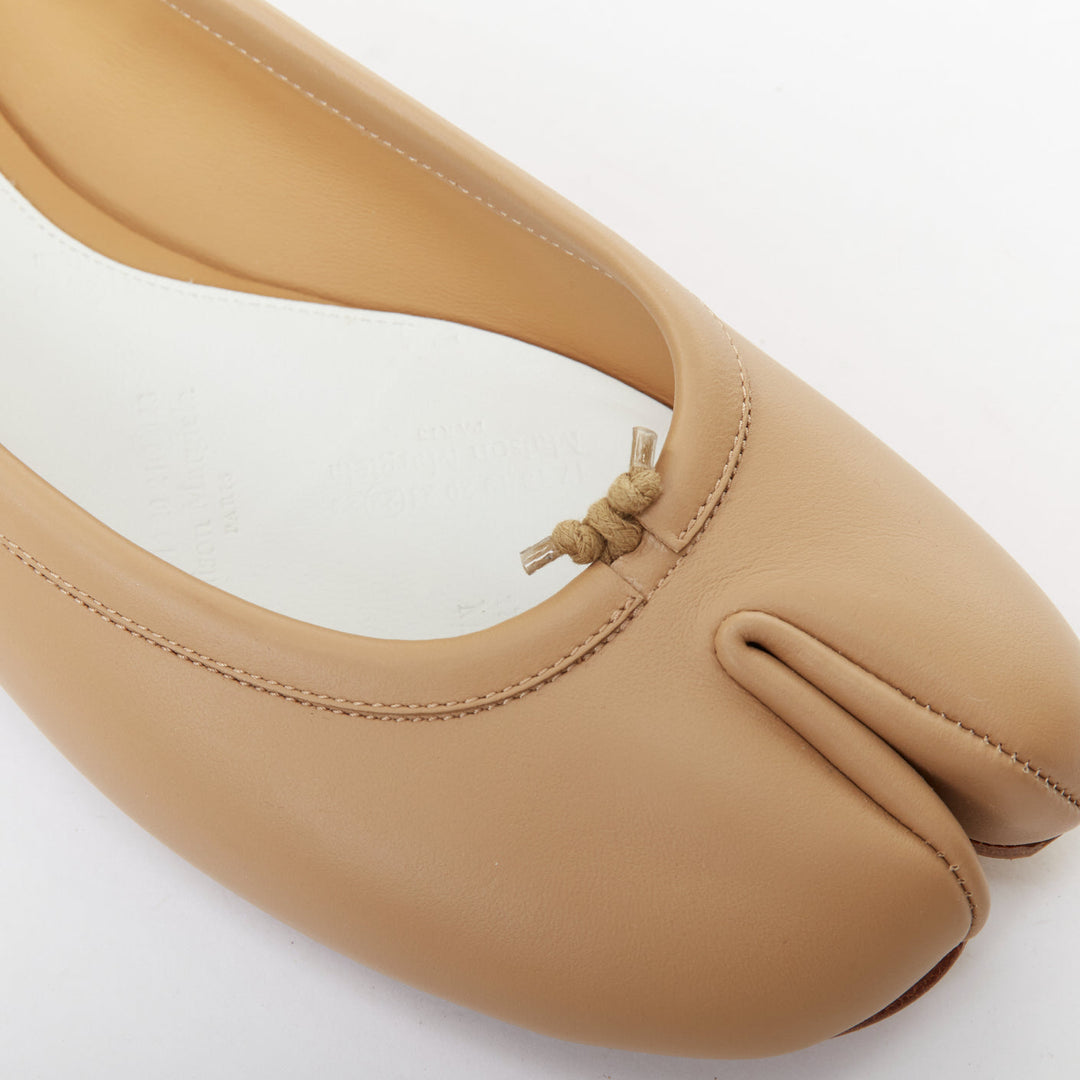 MAISON MARGIELA Tabi  nude soft nappa leather split toe ballet flats EU37.5