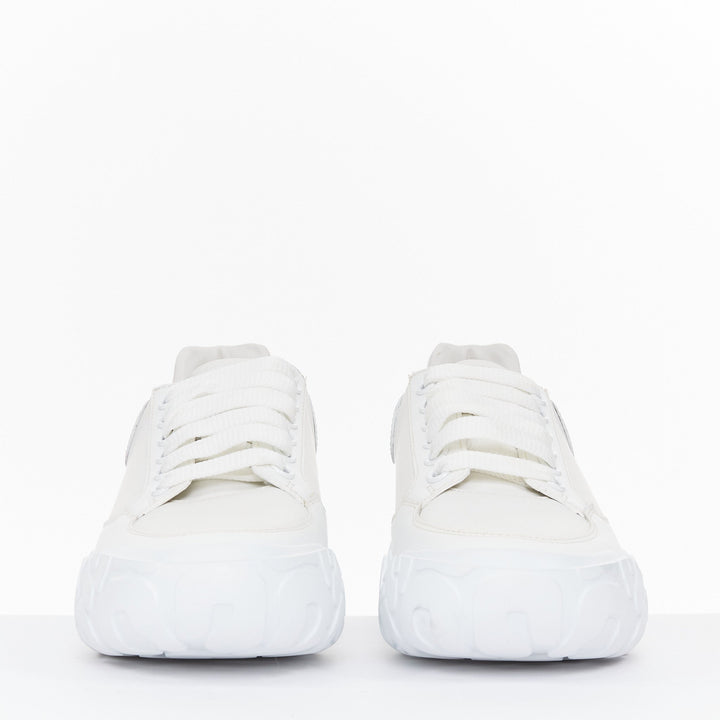 ALEXANDER MCQUEEN 2020 Court chunky low top white leather trainers EU38.5