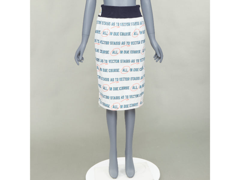 SACAI 2018 Vector Stasis graphic print side zip waistband pencil skirt JP1 S