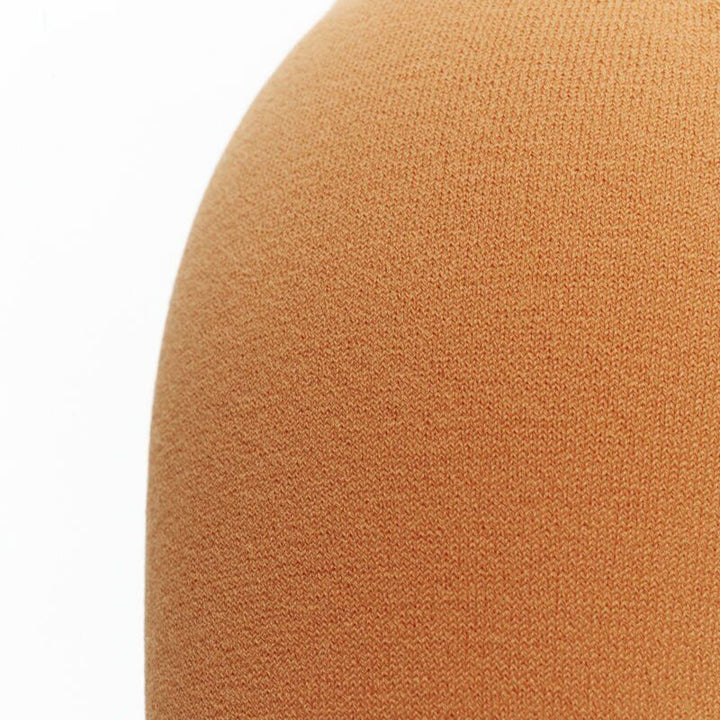 ALAIA Signature cropped stretch knit button cardigan Mandarine orange FR38 S