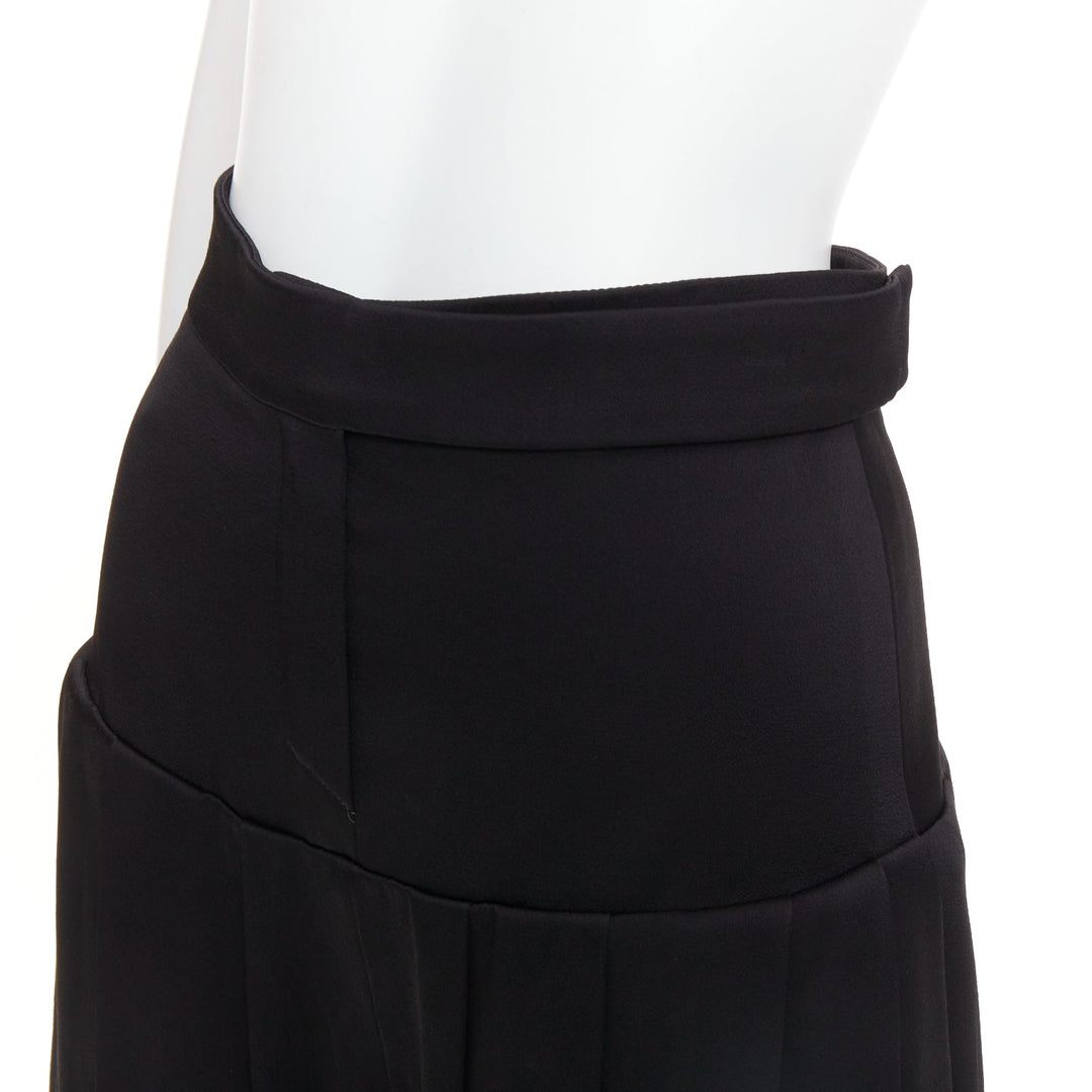 ALEXANDRE VAUTHIER COUTURE Runway black pleated high waist barrel balloon pants