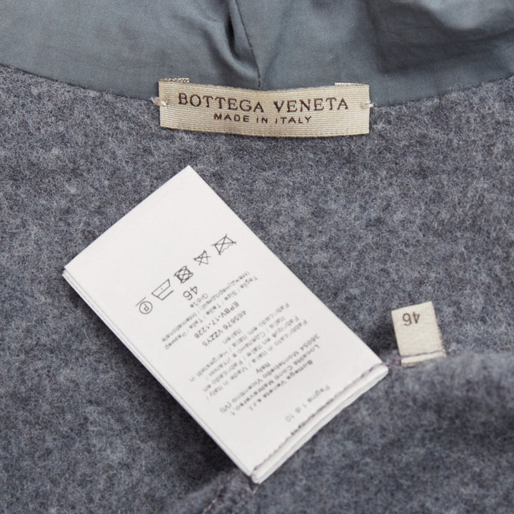 Male mannequin wearing Bottega Veneta Grey Cotton Men Hoodies in Size IT46 | Available at JHROP