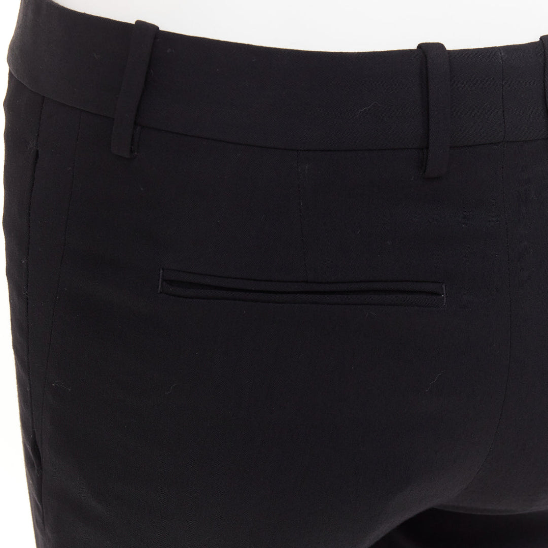 OLD CELINE Phoebe Philo black high waisted pockets minimal cropped trousers FR34